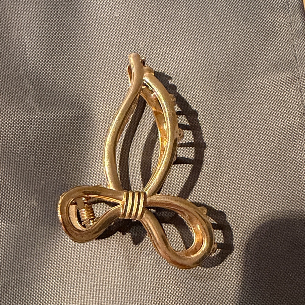Gold  Bow Hair Clips